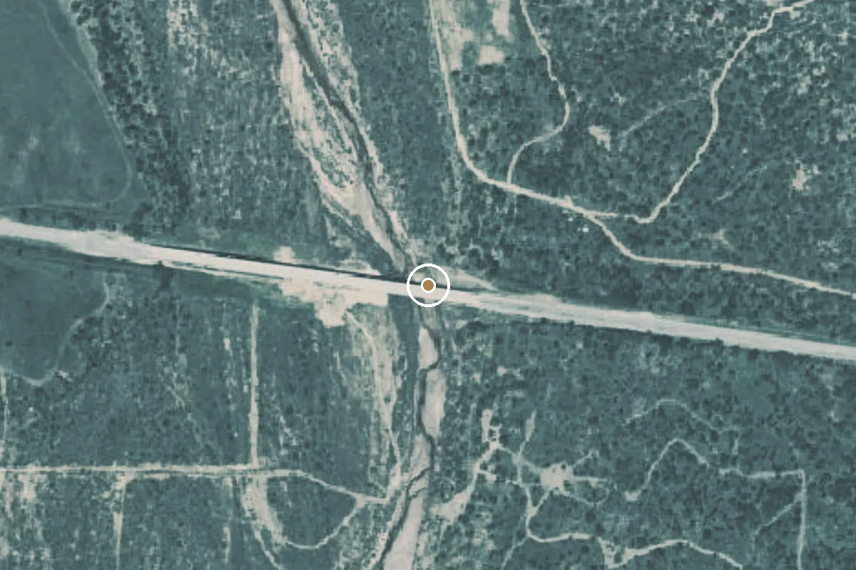 Aerial view of Salt Fork of the Brazos River Boat Ramp