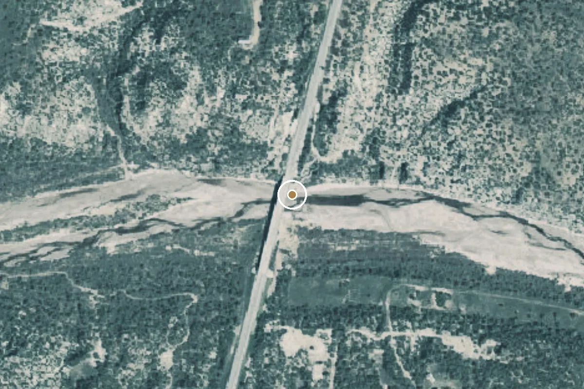 Aerial view of Salt Fork of the Brazos River Boat Ramp