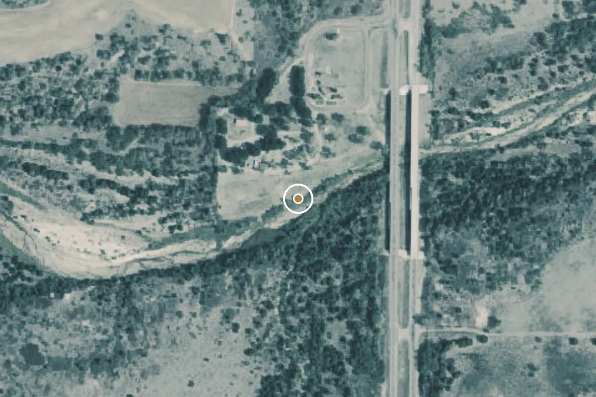 Aerial view of Salt Fork of the Red River Boat Ramp