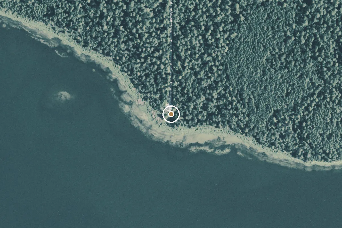 Aerial view of Sam Houston National Forest Boat Ramp