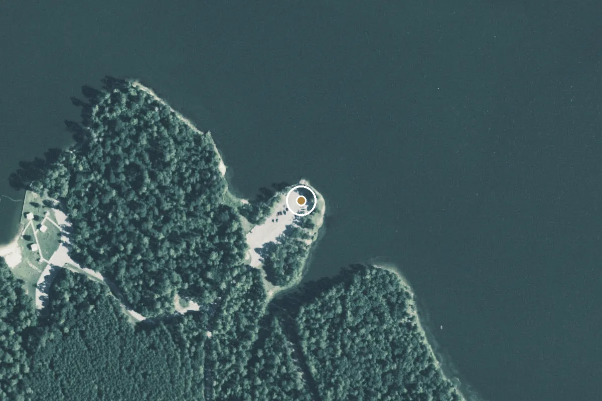 Aerial view of Sam Houston National Forest Boat Ramp