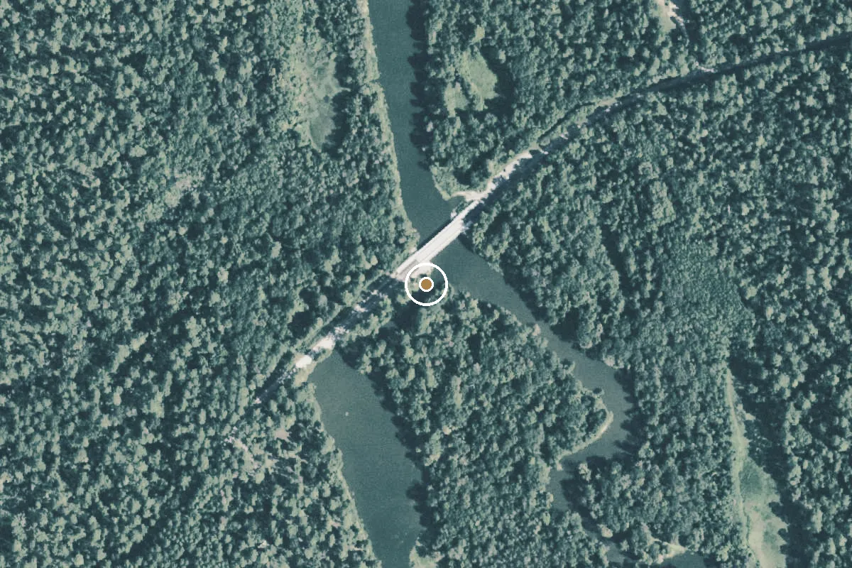 Aerial view of Sam Houston National Forest Boat Ramp