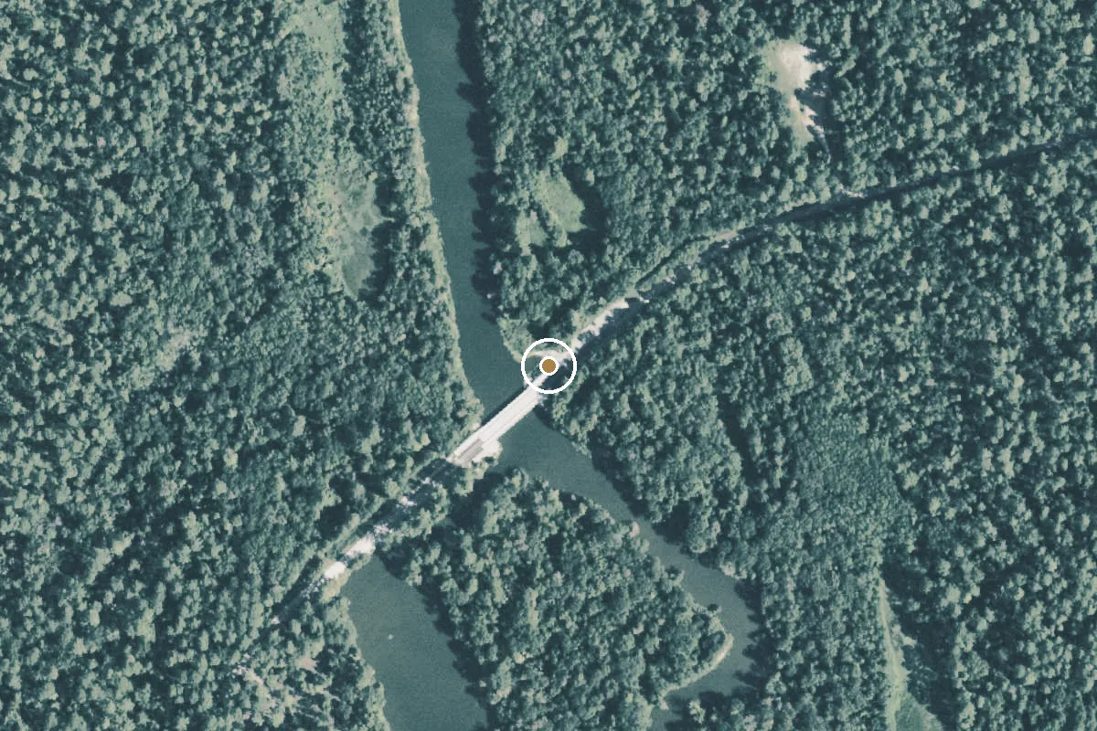 Aerial view of Sam Houston National Forest Boat Ramp