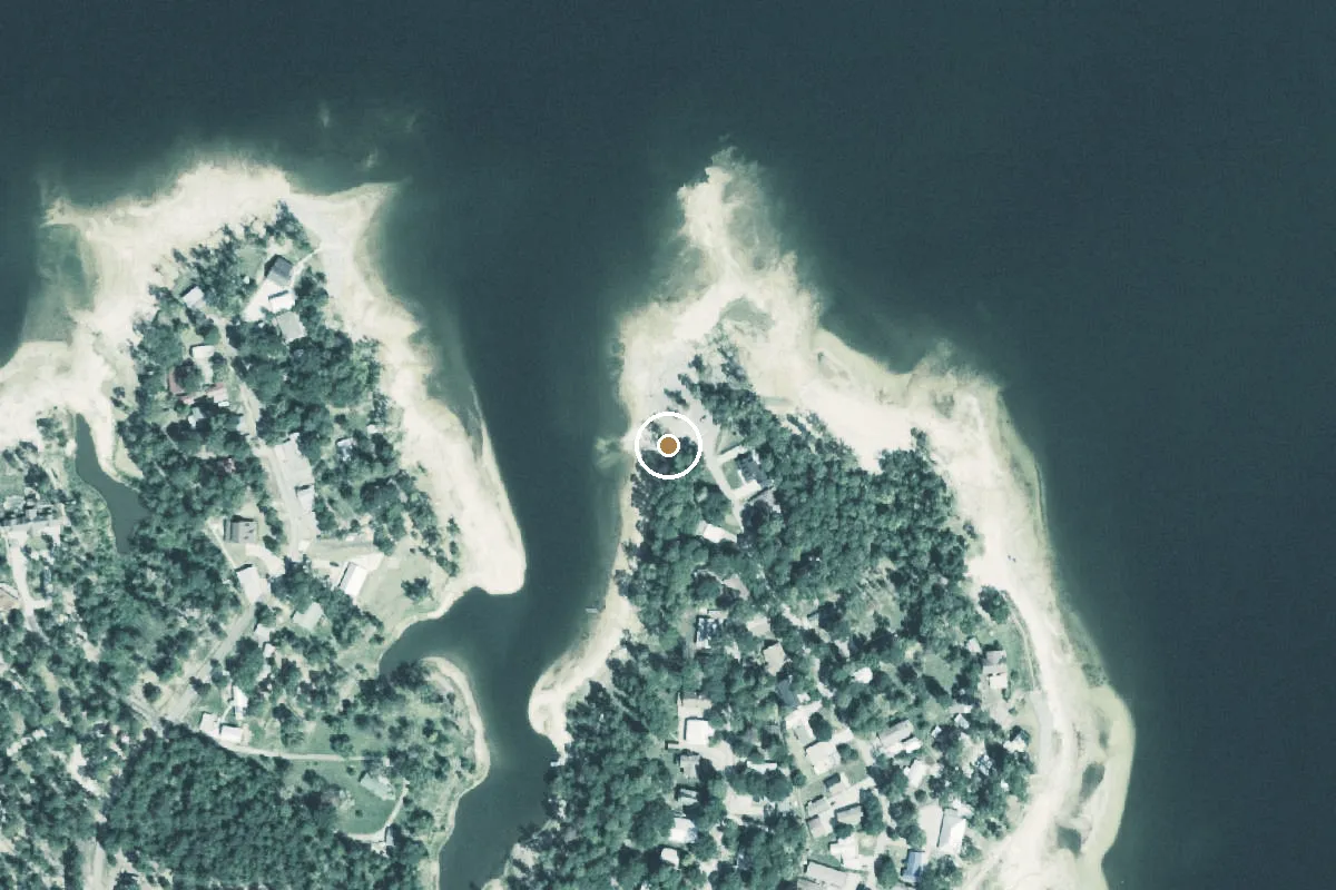 Aerial view of Sam Rayburn Boat Ramp