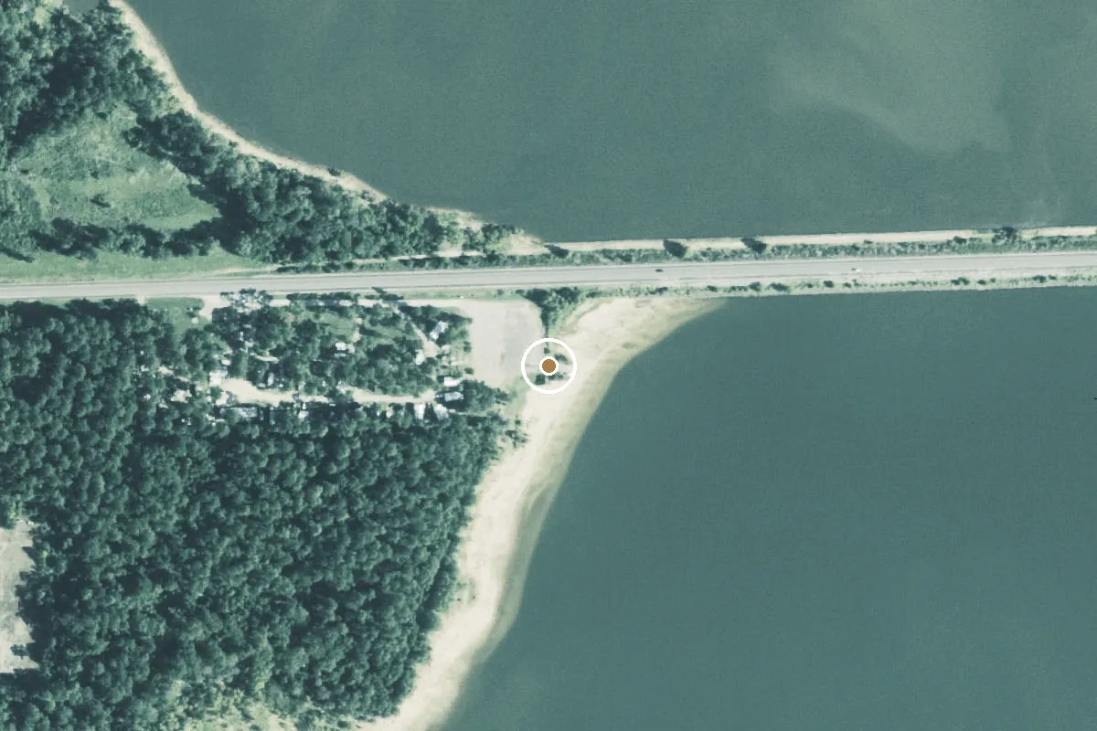 Aerial view of Sam Rayburn Boat Ramp