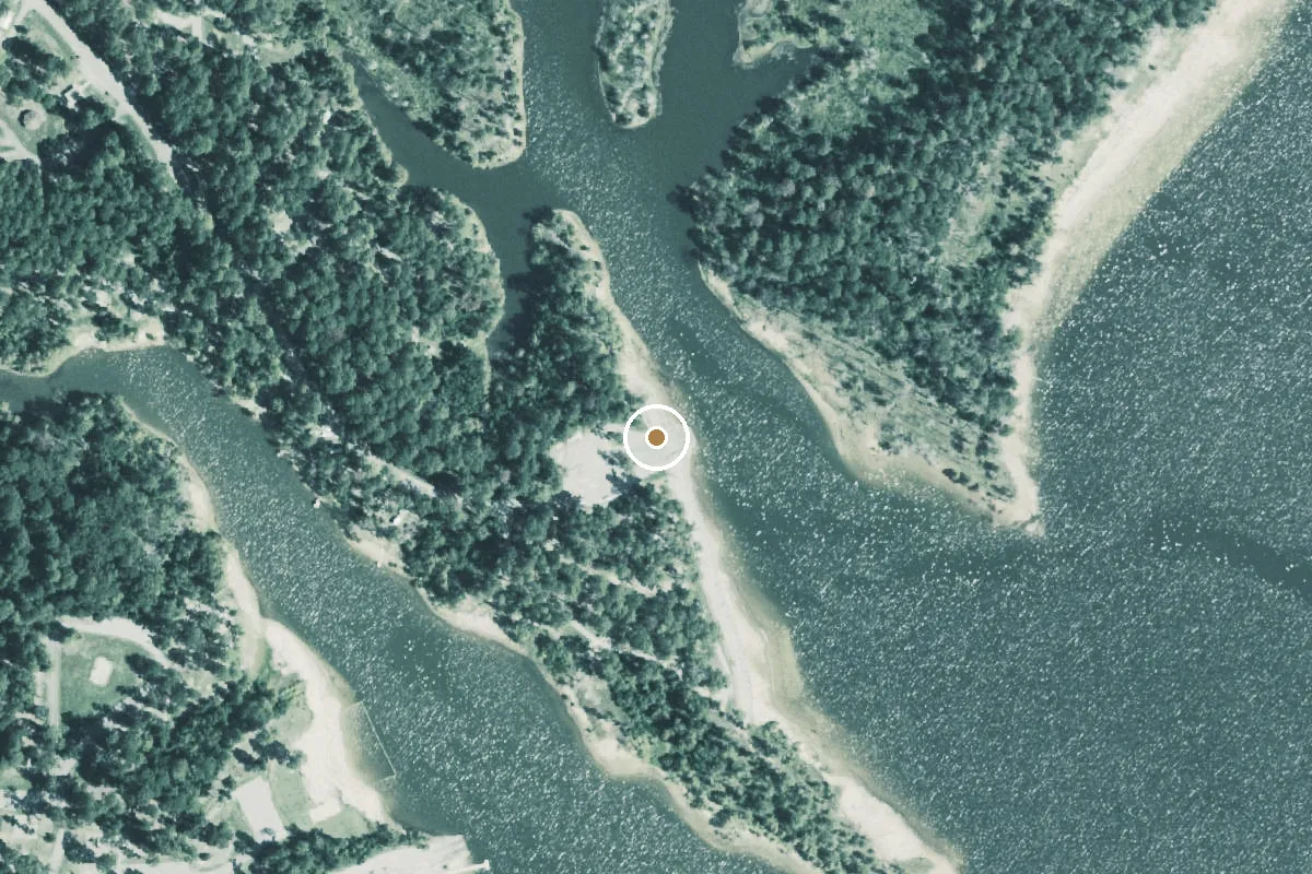 Aerial view of Sam Rayburn Boat Ramp