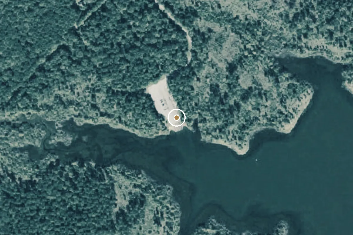 Aerial view of Sam Rayburn Boat Ramp