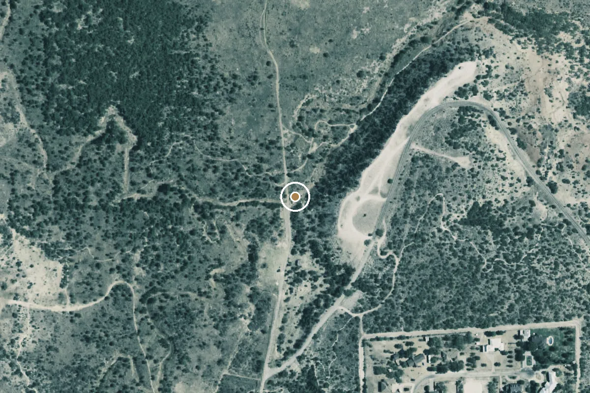 Aerial view of San Angelo State Park Boat Ramp