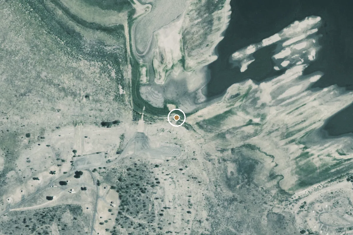 Aerial view of San Angelo State Park Boat Ramp