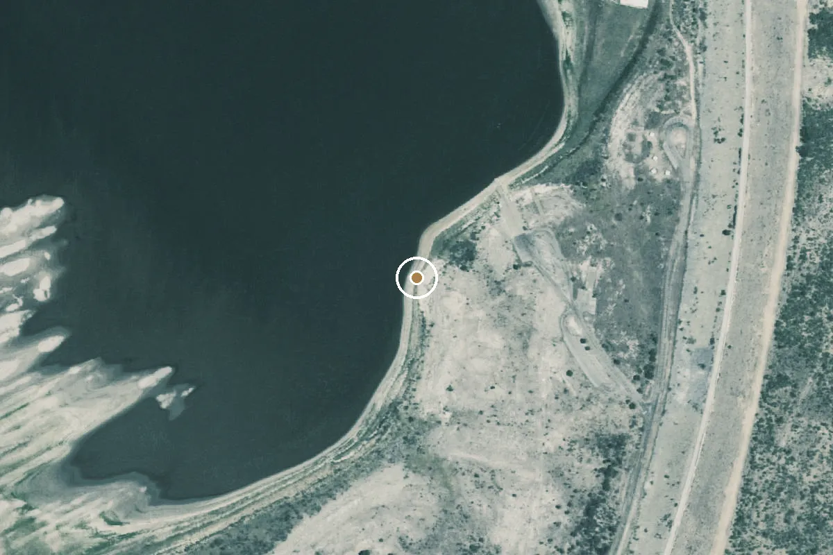 Aerial view of San Angelo State Park Boat Ramp