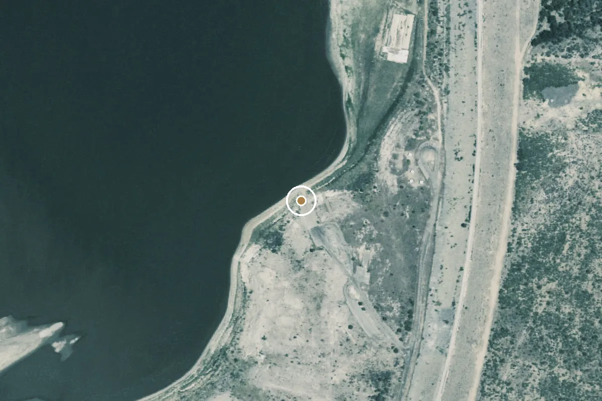 Aerial view of San Angelo State Park Boat Ramp