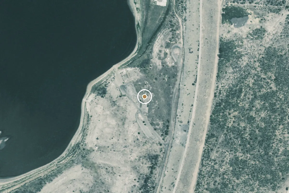 Aerial view of San Angelo State Park Boat Ramp