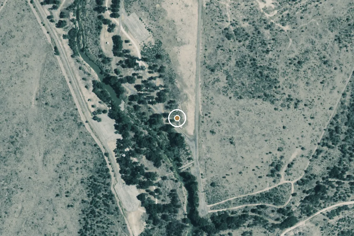 Aerial view of San Angelo State Park Boat Ramp
