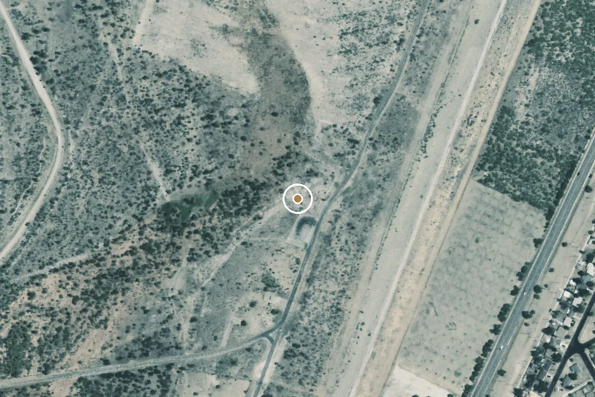 Aerial view of San Angelo State Park Boat Ramp