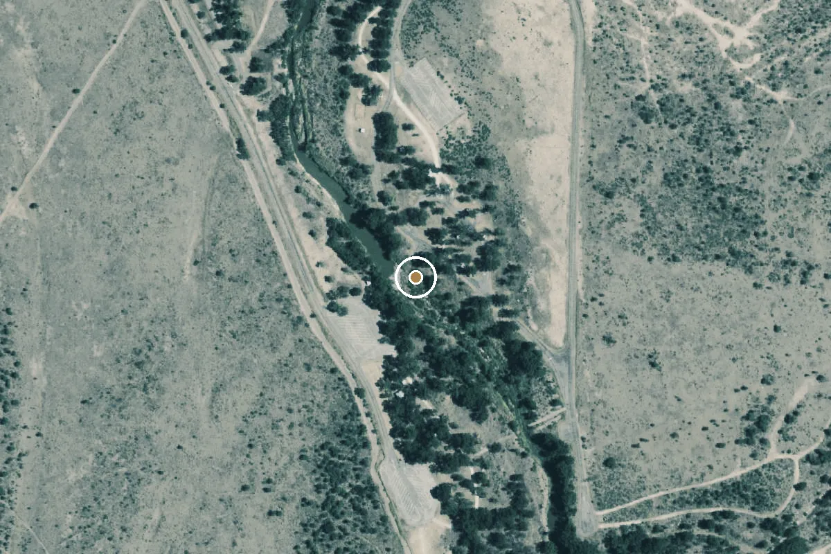 Aerial view of San Angelo State Park Boat Ramp