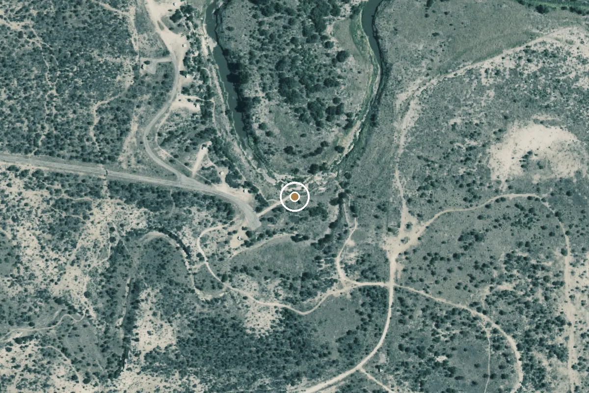 Aerial view of San Angelo State Park Boat Ramp