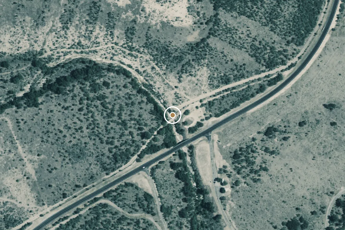 Aerial view of San Angelo State Park Boat Ramp