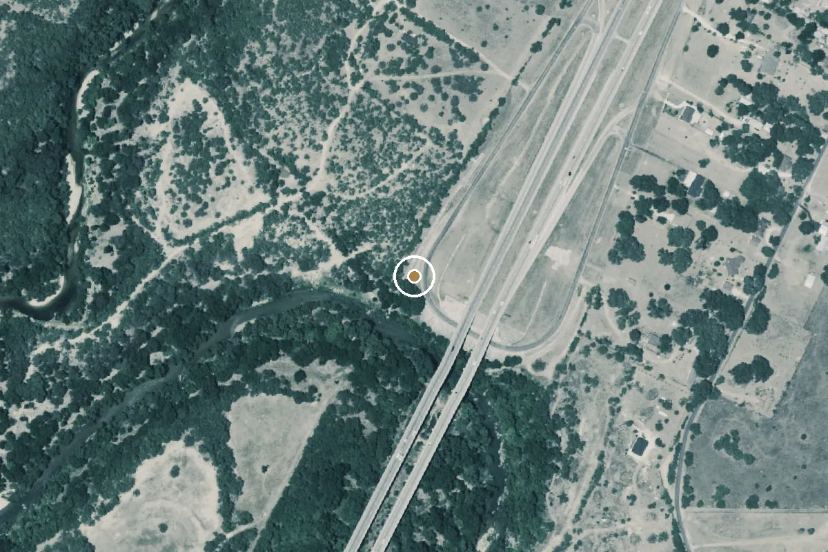 Aerial view of San Antonio Boat Ramp