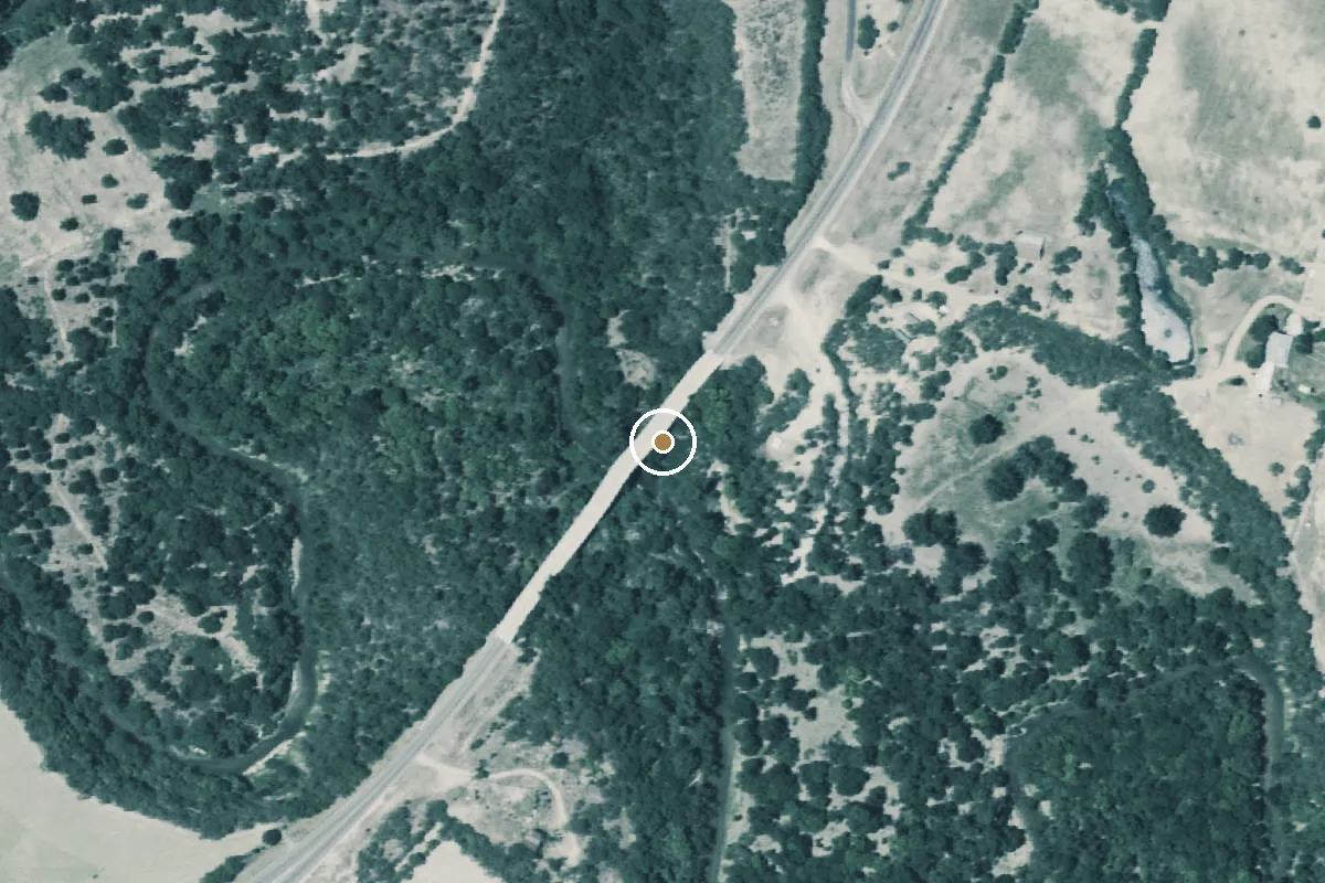 Aerial view of San Antonio Boat Ramp
