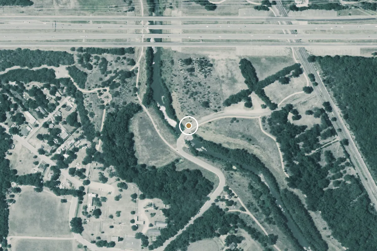 Aerial view of San Antonio Missions National Historical Park Boat Ramp