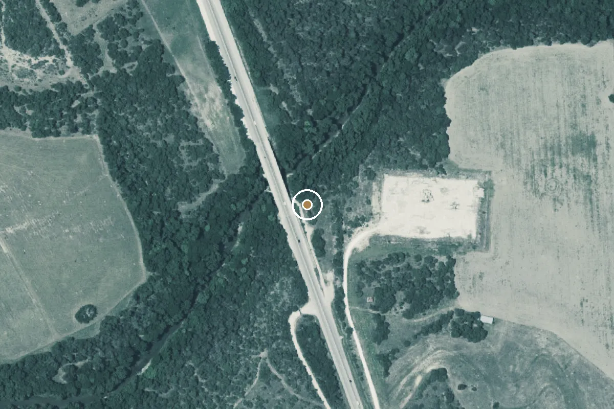 Aerial view of San Antonio River Boat Ramp