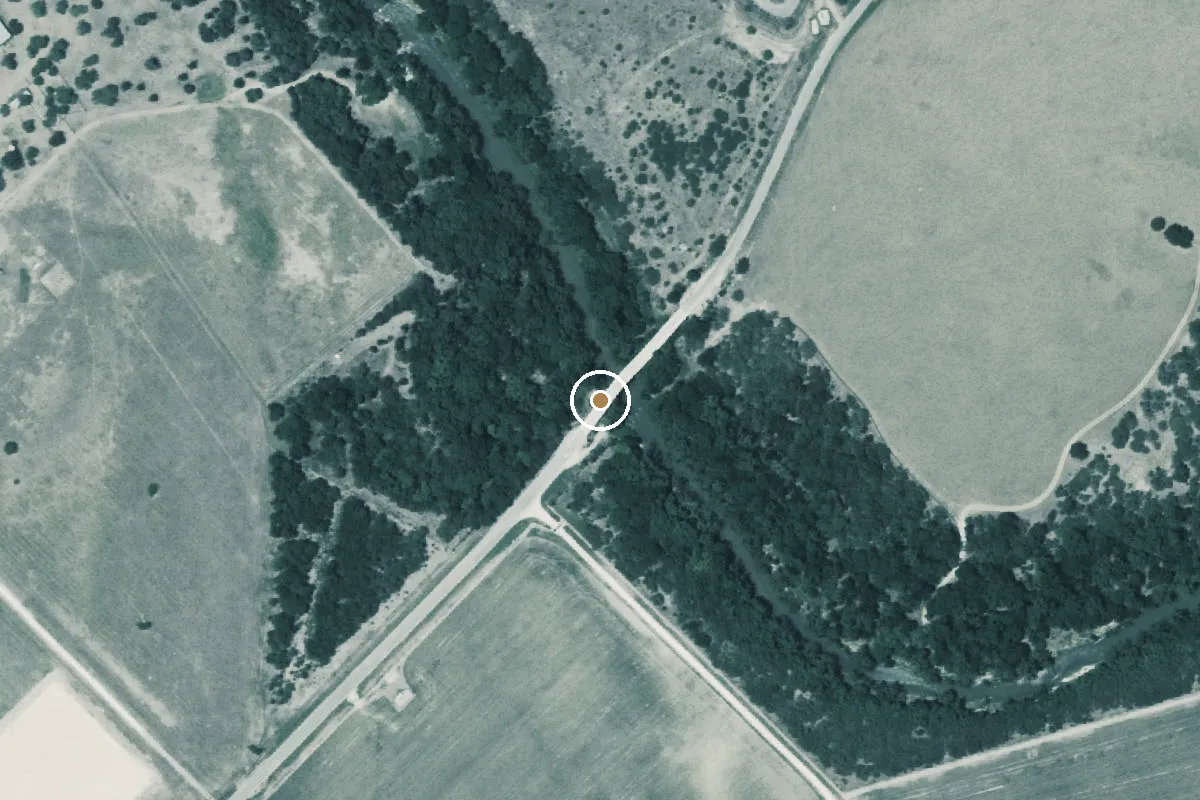 Aerial view of San Antonio River Boat Ramp