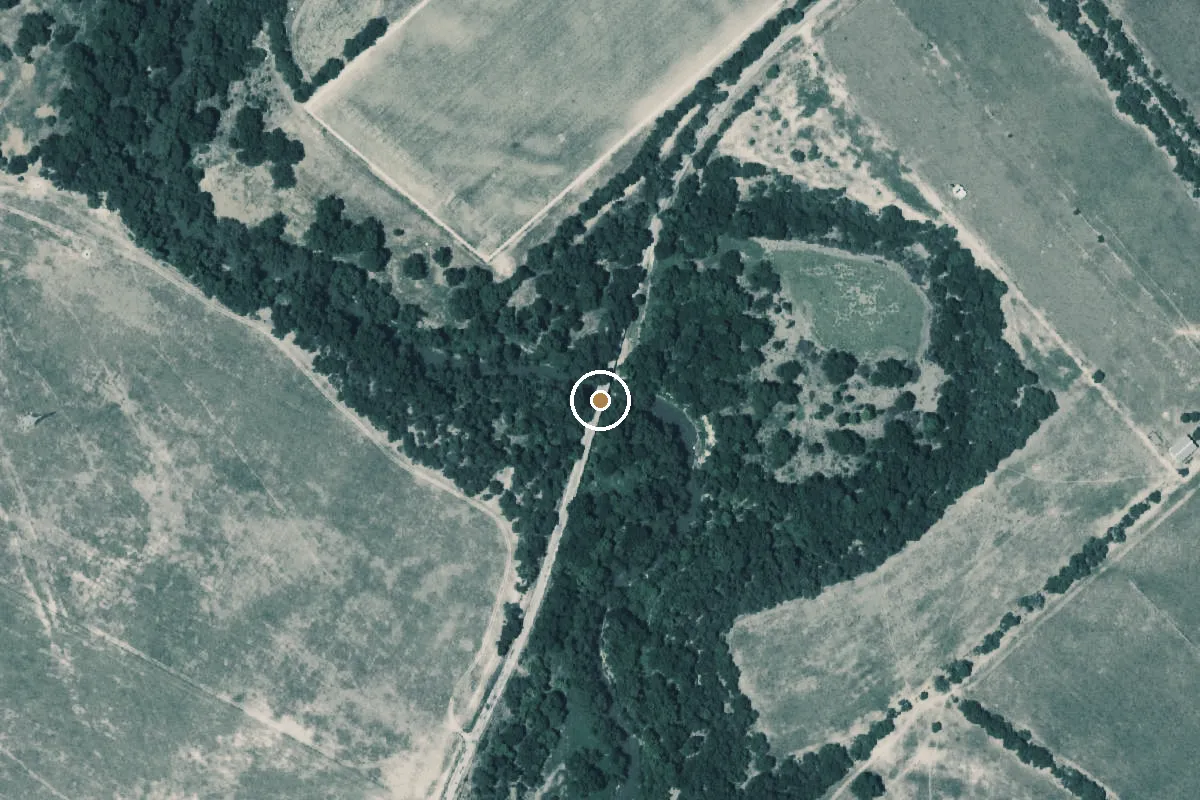 Aerial view of San Antonio River Boat Ramp