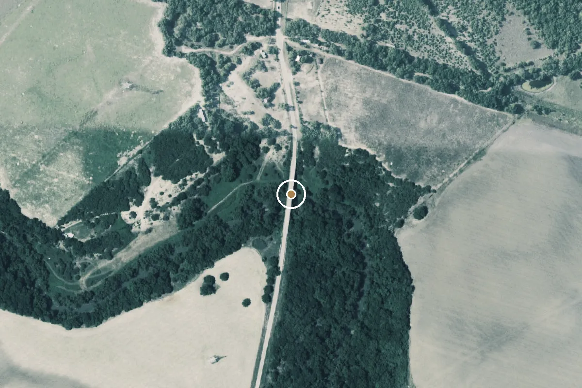 Aerial view of San Antonio River Boat Ramp