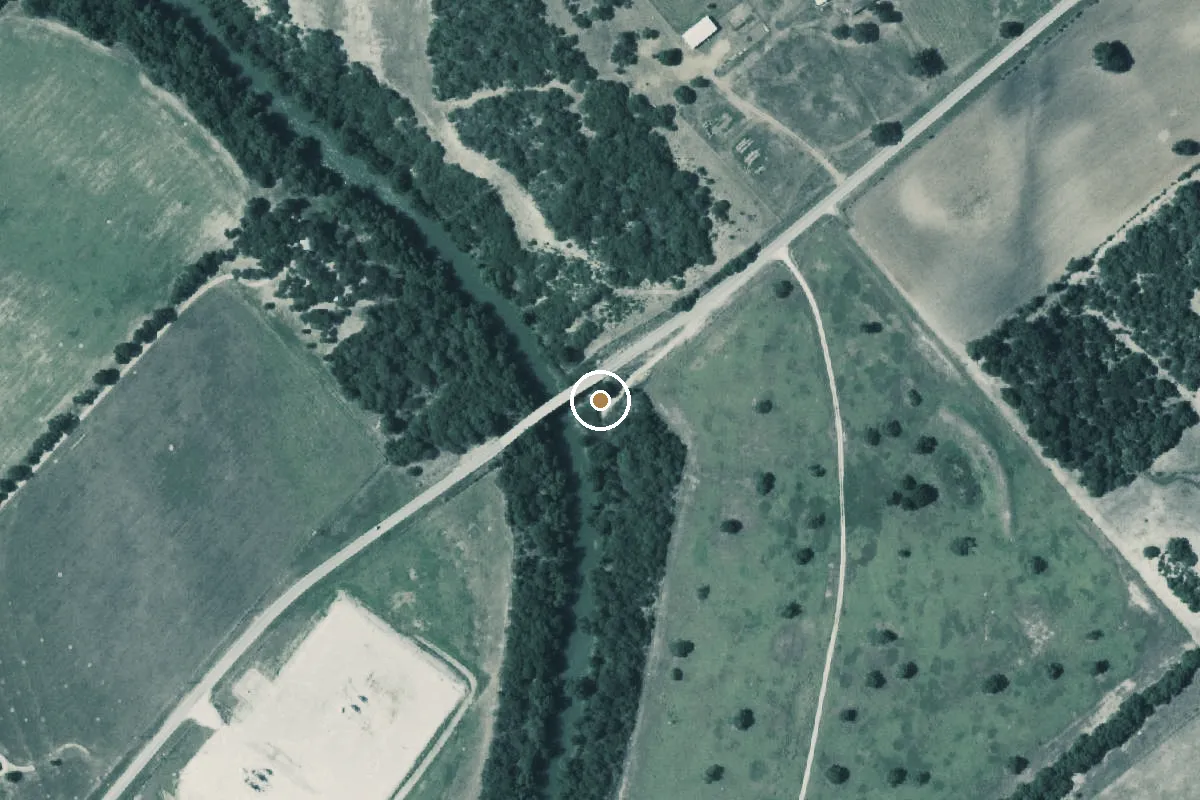 Aerial view of San Antonio River Boat Ramp