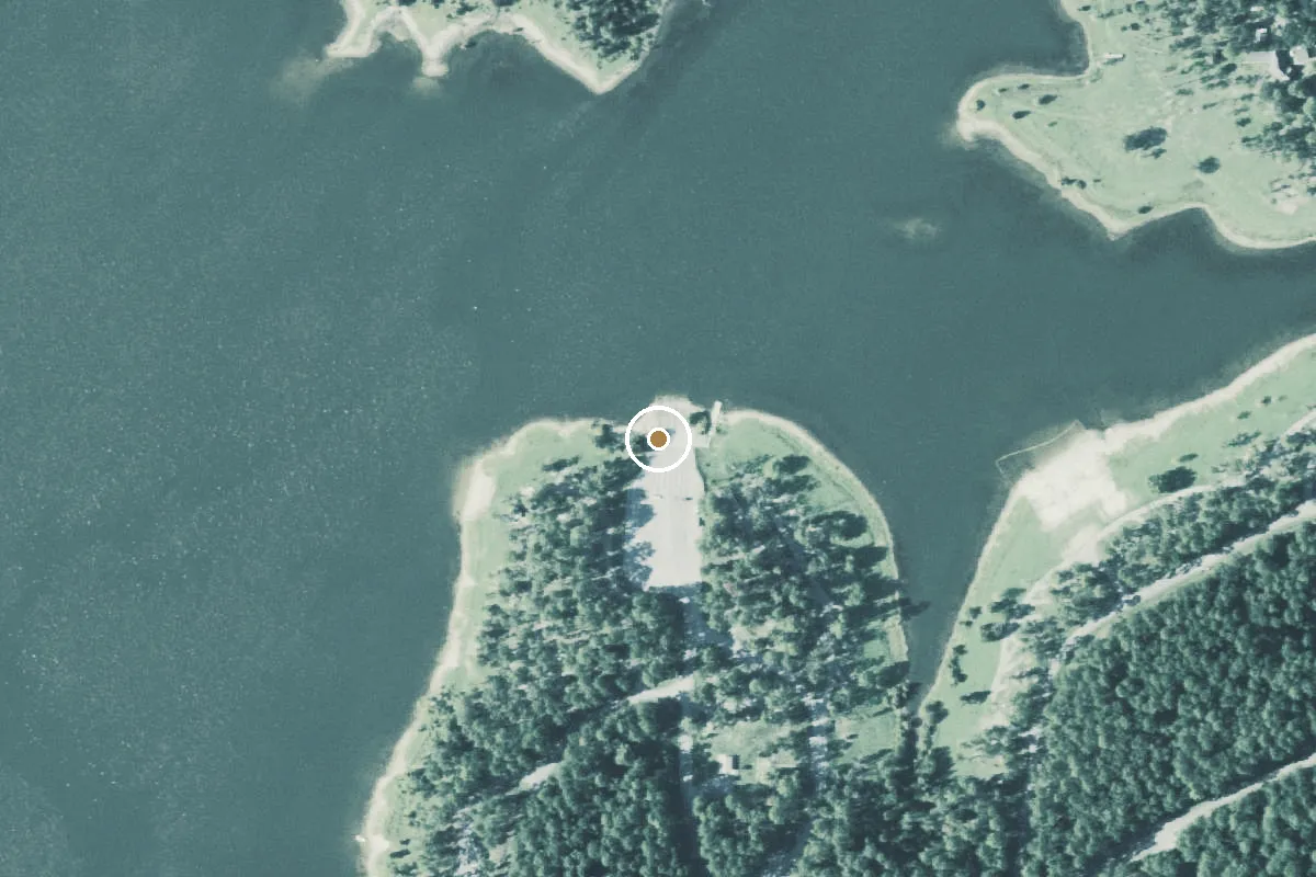 Aerial view of San Augustine Park Boat Ramp