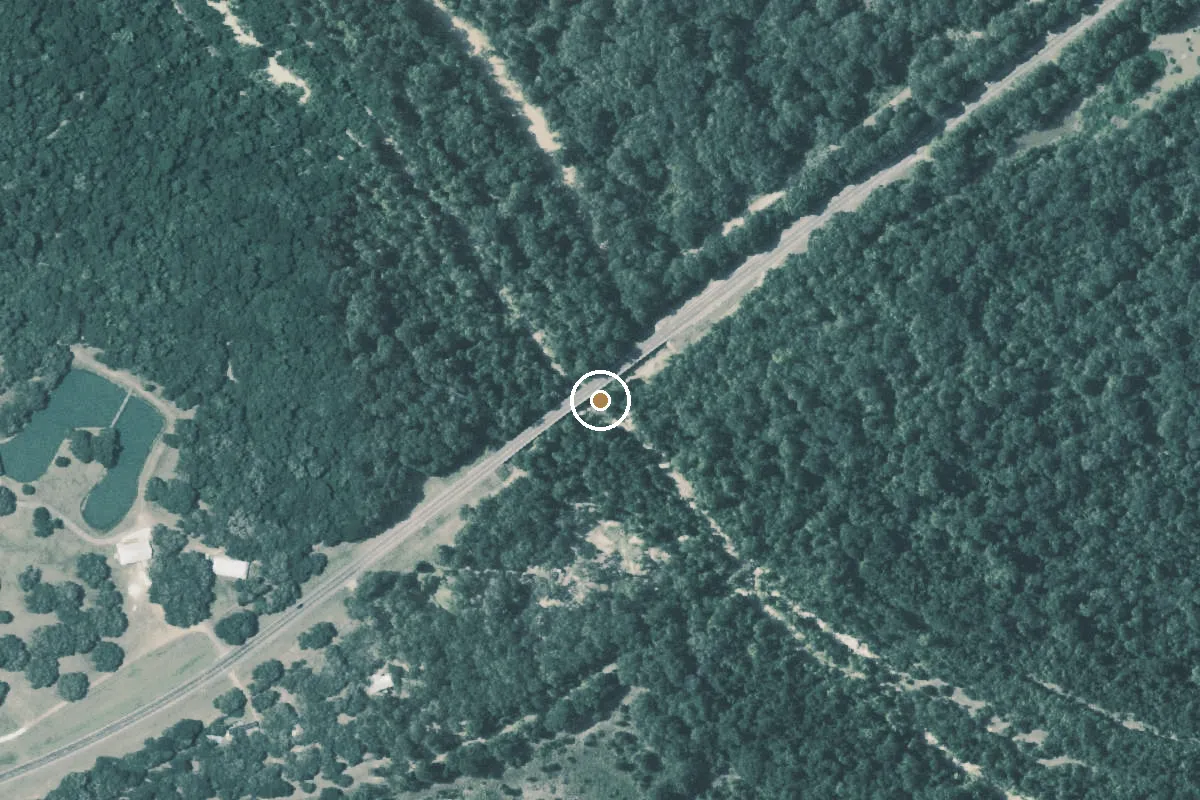 Aerial view of San Bernard River Boat Ramp