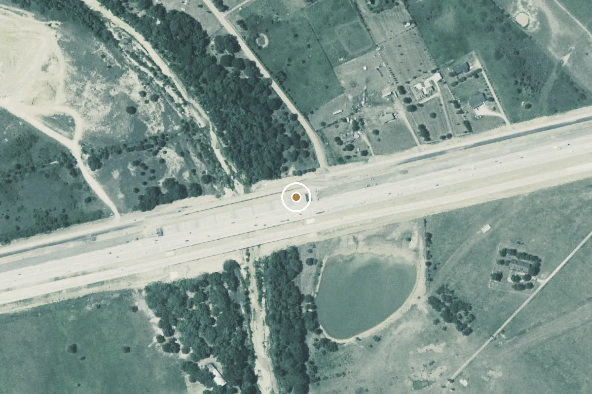 Aerial view of San Bernard River Boat Ramp