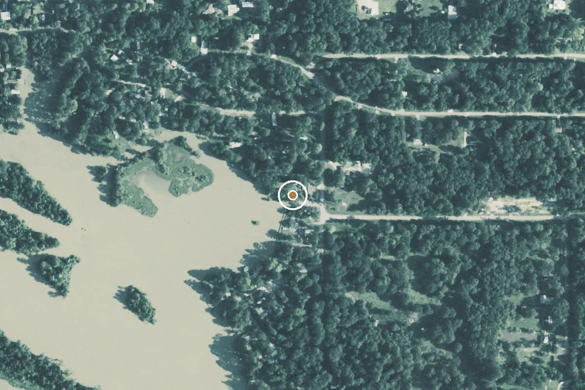 Aerial view of San Jacinto River Boat Ramp