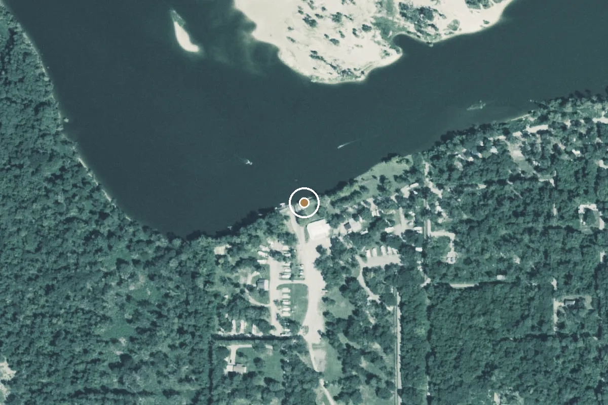Aerial view of San Jacinto River Boat Ramp