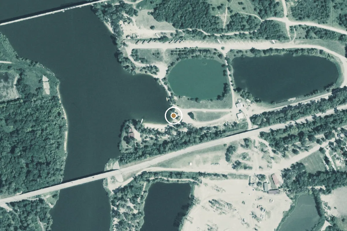 Aerial view of San Jacinto River Boat Ramp