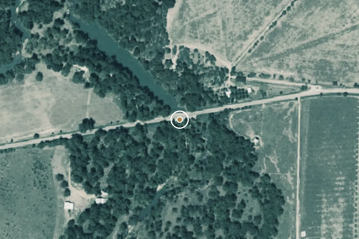 Aerial view of San Saba River Boat Ramp