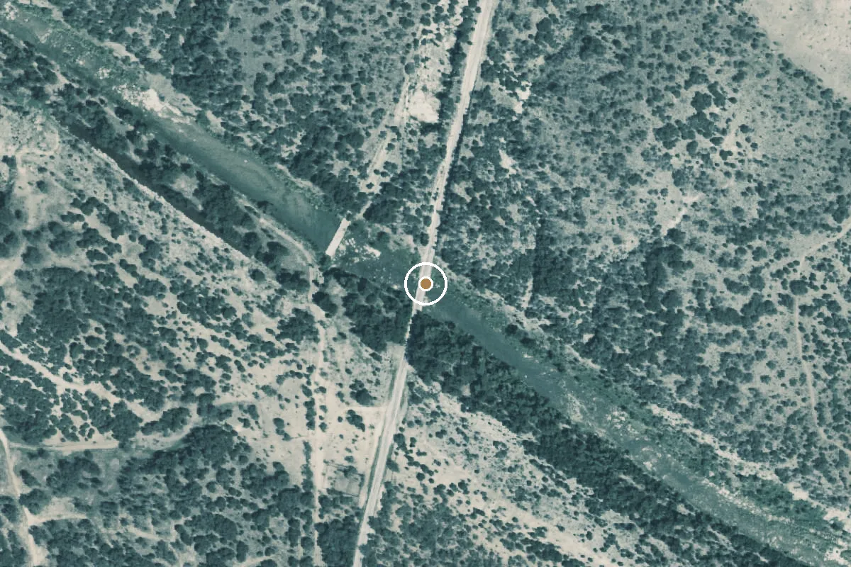 Aerial view of San Saba River Boat Ramp