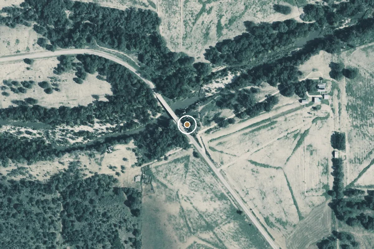 Aerial view of San Saba River Boat Ramp