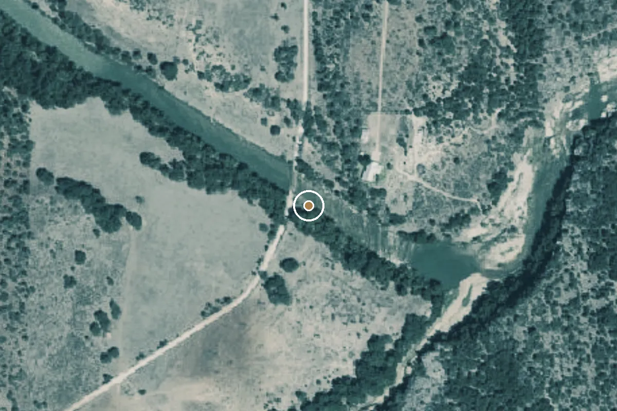 Aerial view of San Saba River Boat Ramp