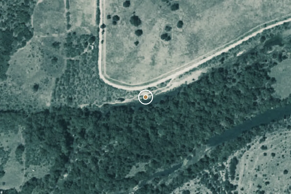 Aerial view of San Saba River Boat Ramp