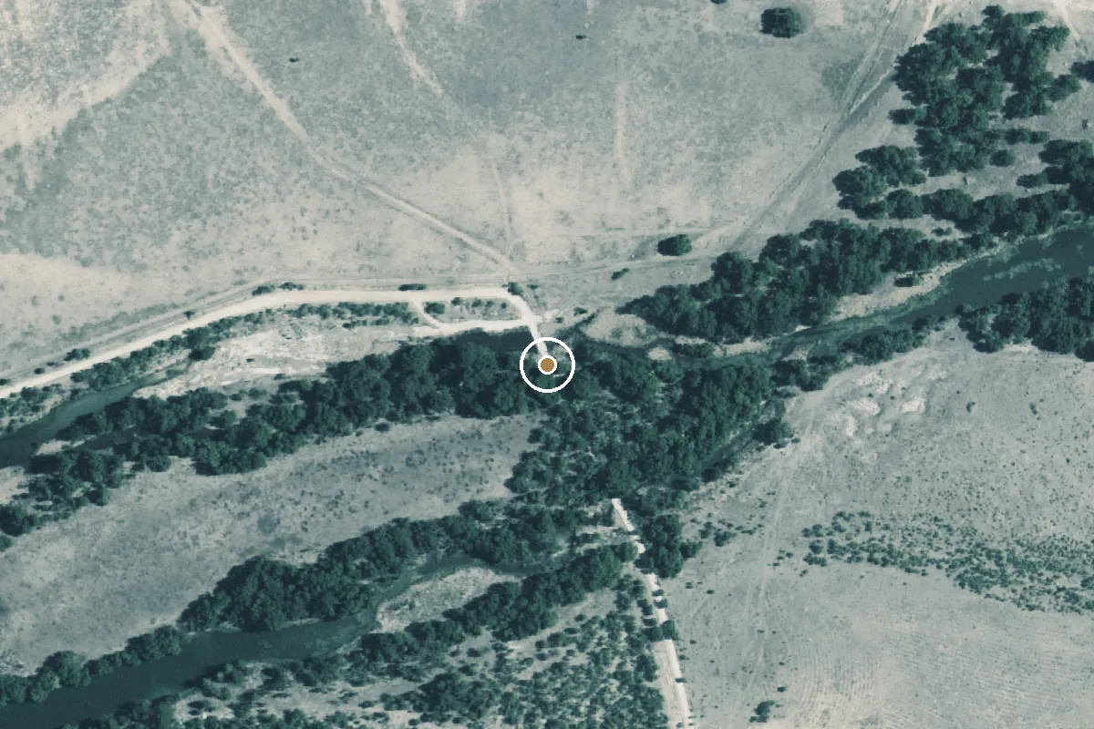 Aerial view of San Saba River Boat Ramp