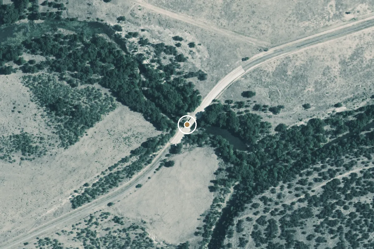 Aerial view of San Saba River Boat Ramp