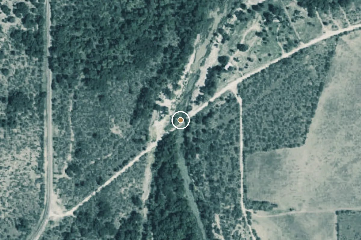 Aerial view of San Saba River Boat Ramp