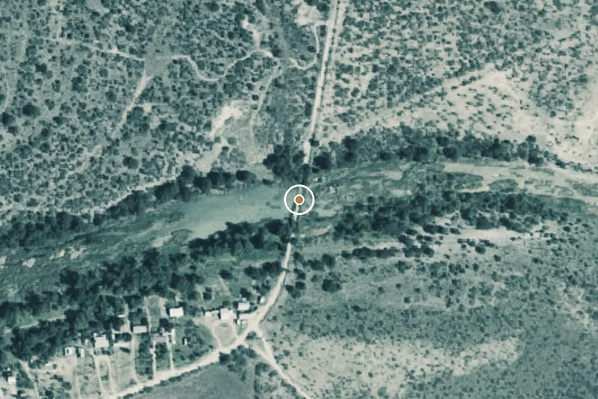 Aerial view of San Saba River Boat Ramp