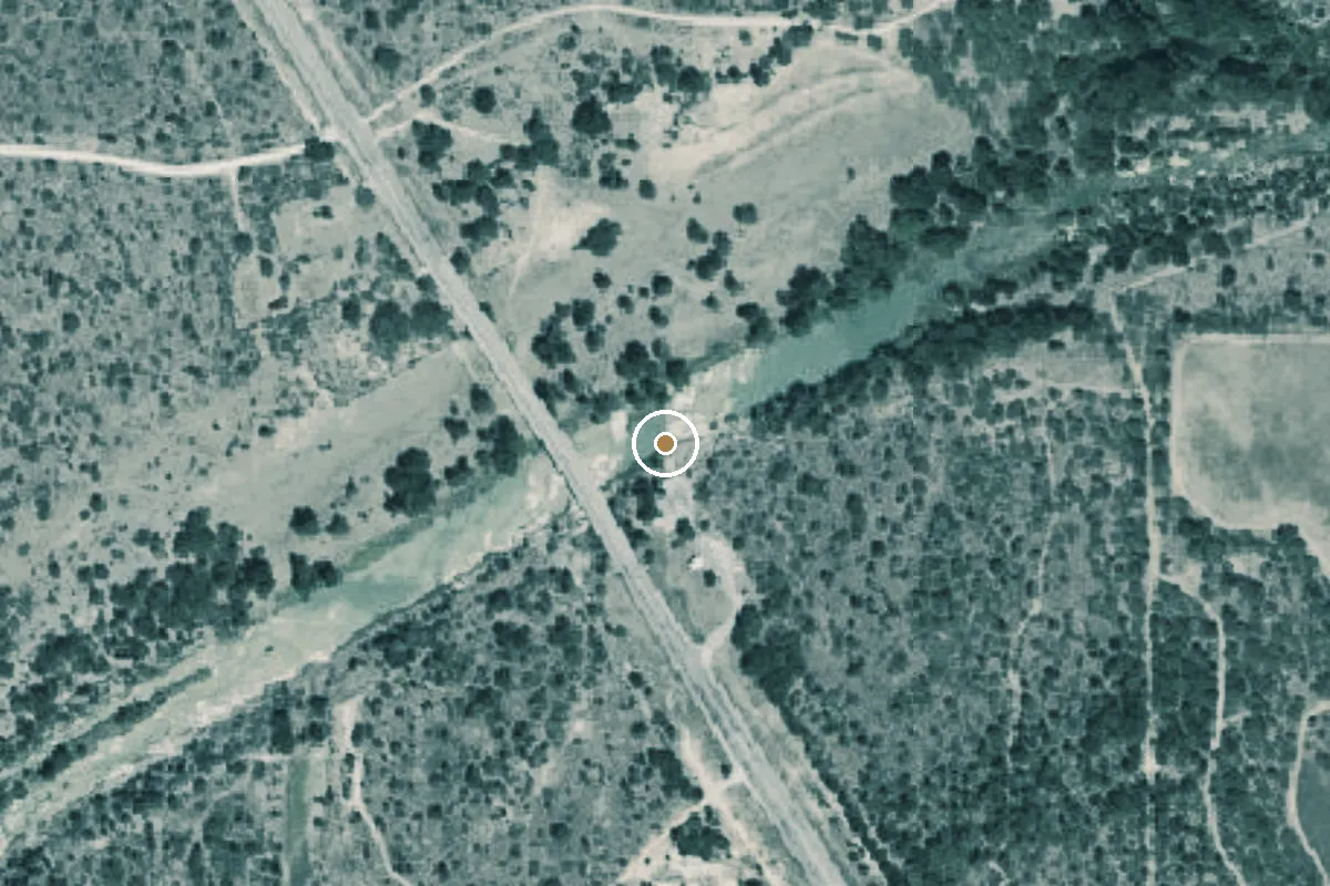 Aerial view of San Saba River Boat Ramp