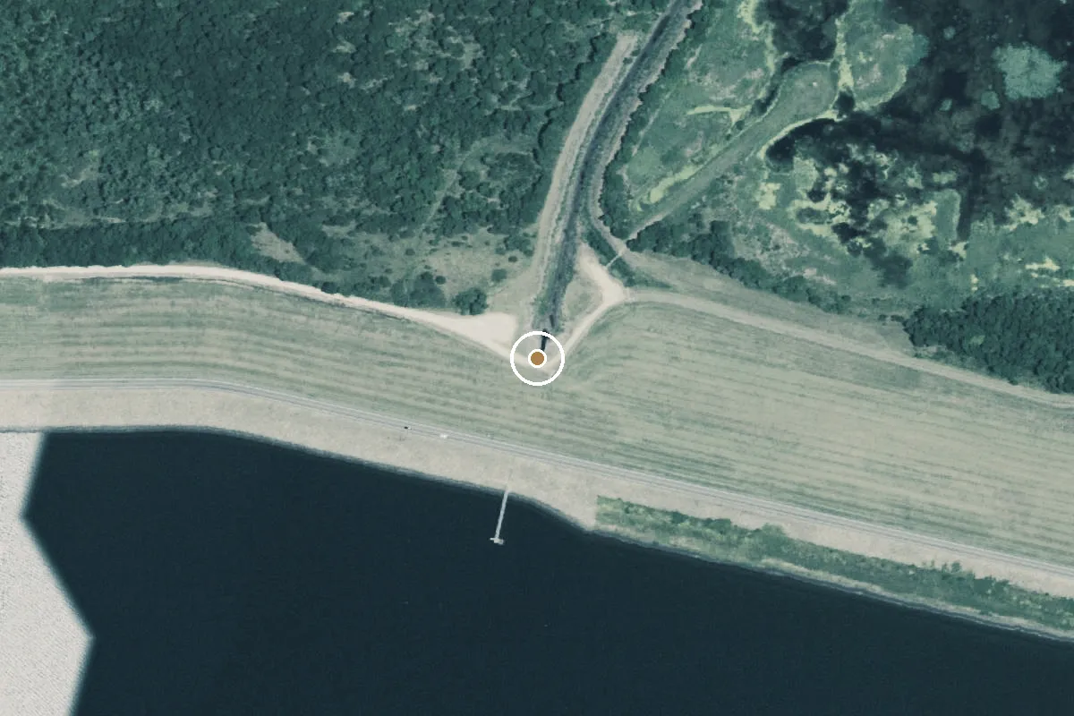 Aerial view of Sanders Creek Boat Ramp