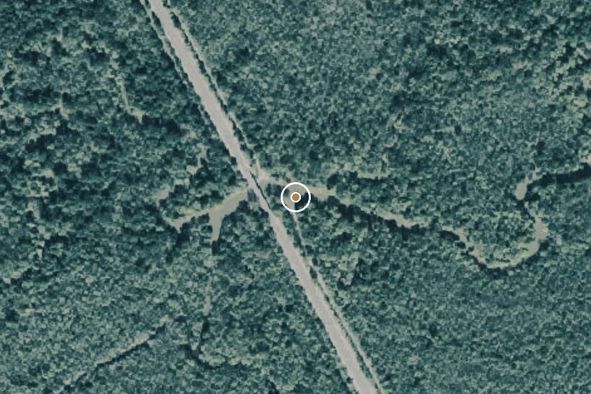 Aerial view of Sanders Creek Boat Ramp