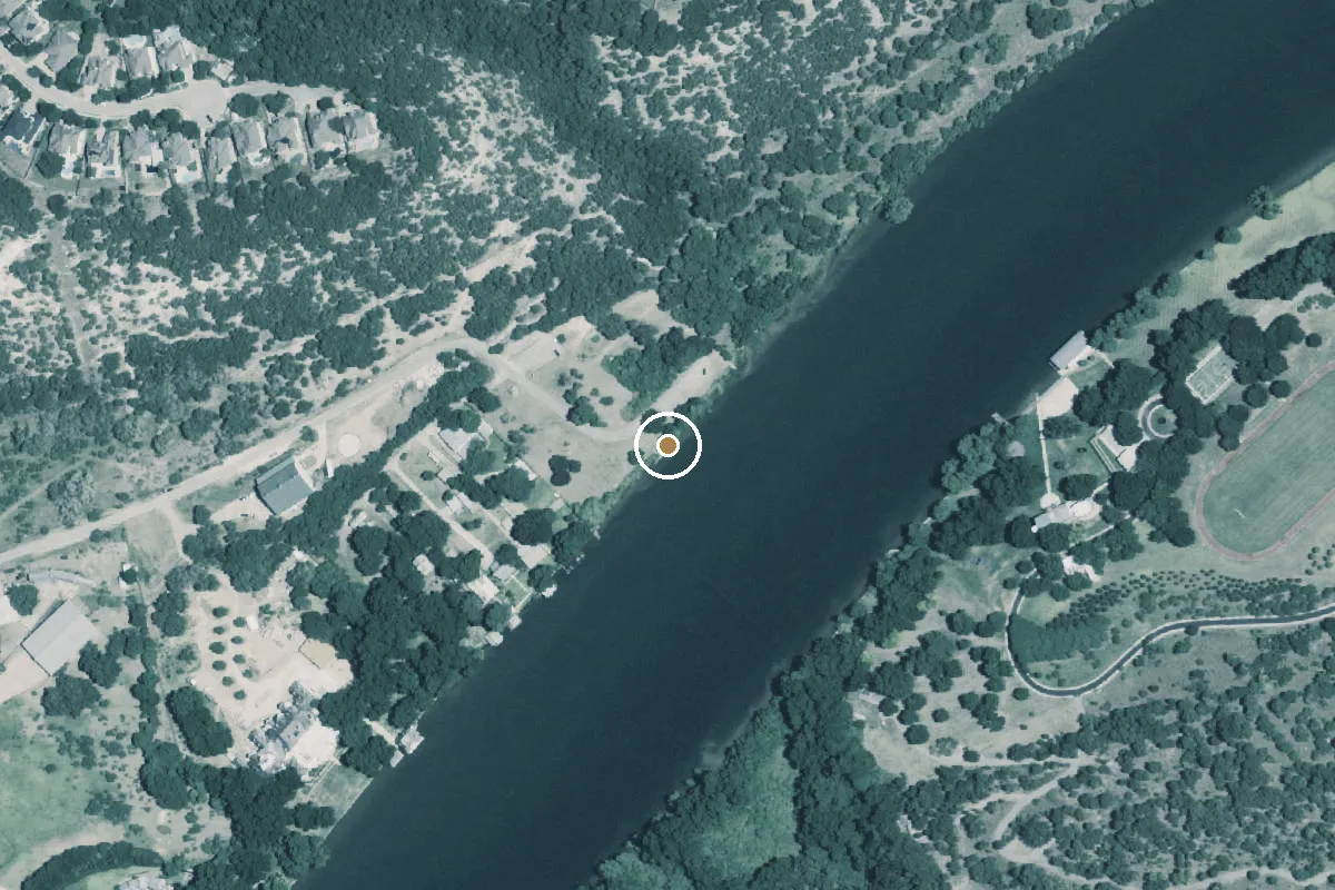 Aerial view of Selma Hughes Park Boat Ramp