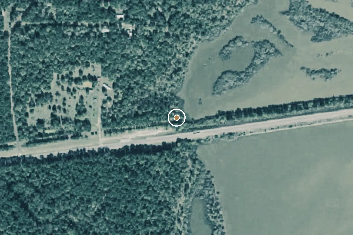 Aerial view of SH 103 Boat Ramp