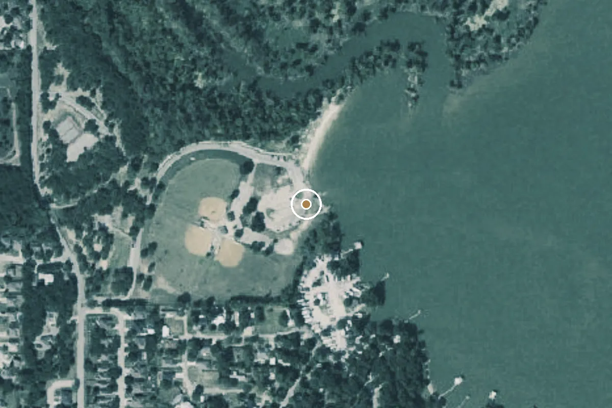 Aerial view of Shady Grove Park Boat Ramp